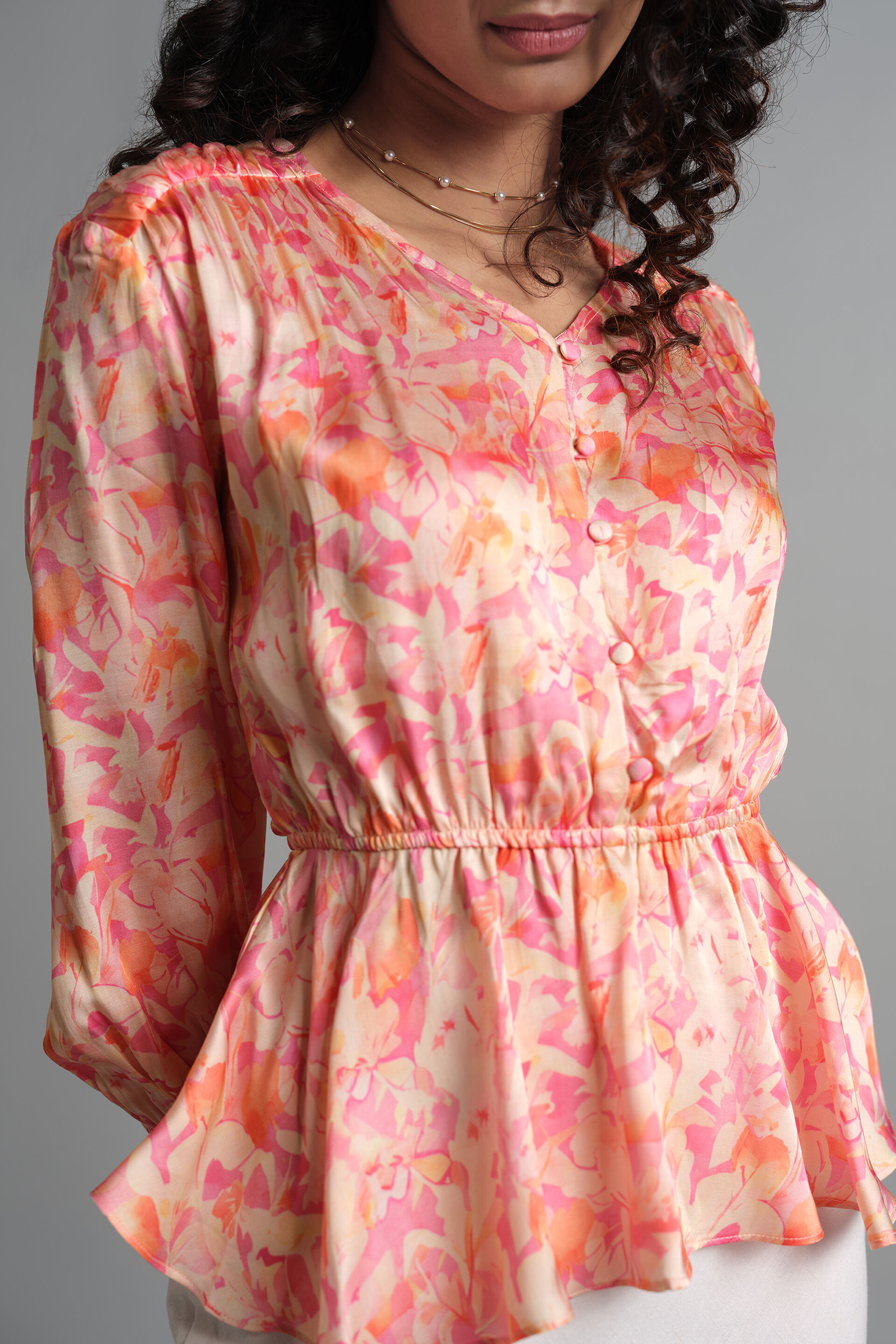 Pink Posy Top, Pink, image 7